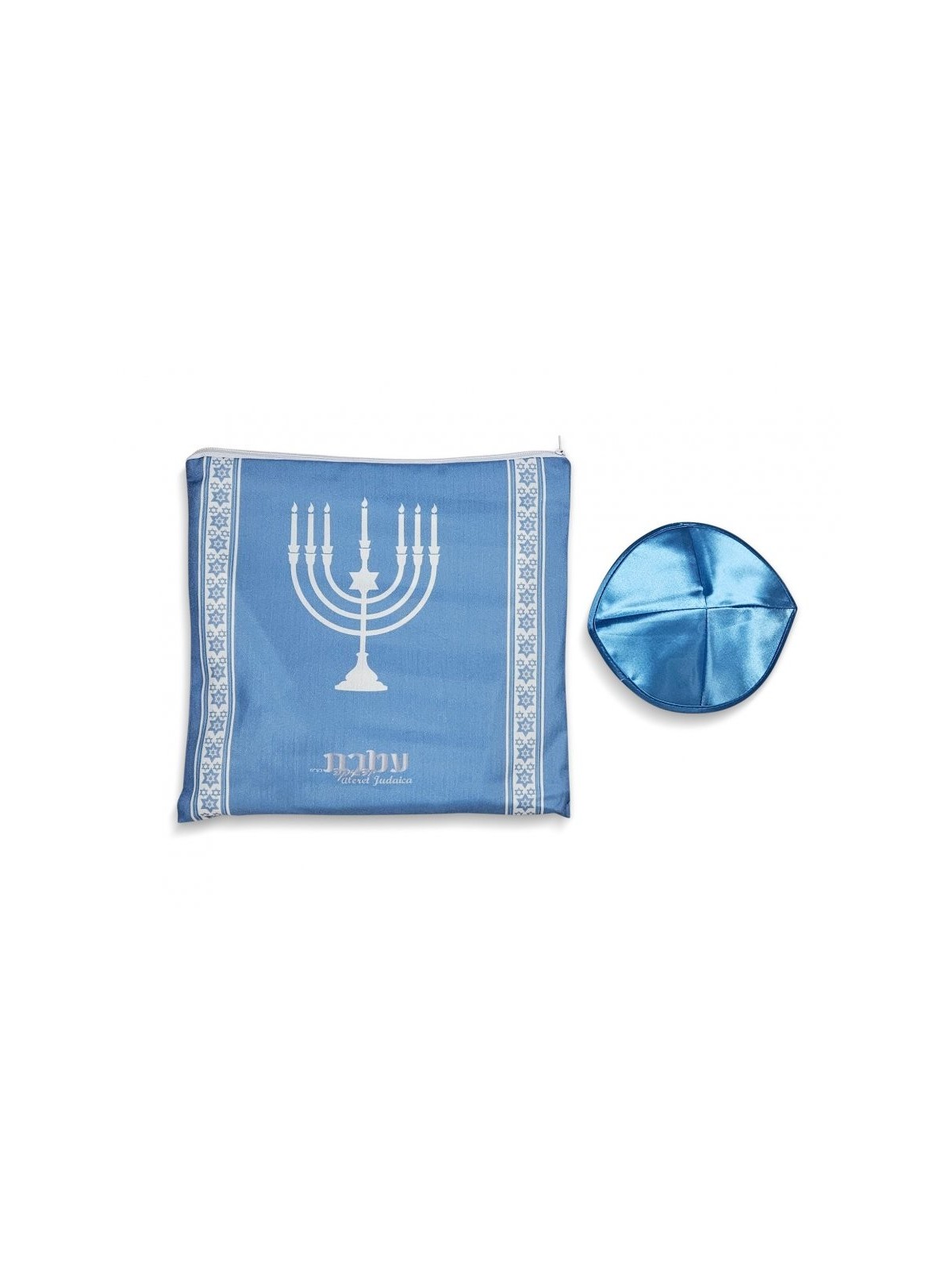 סט עטרת טלית אקריליק מוטיב ותנ"ך מנורה ... | טליתים מודרניים