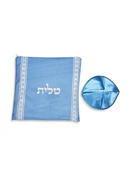 סט עטרת טלית אקריליק מוטיב ותנ"ך מנורה ... | טליתים מודרניים