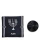 Ateret Ensemble de Talit Acrylique Motif Menorah et Bible... | Talits modernes