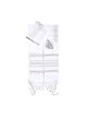 Gabrieli Talit en soie blanche tissé à la main... | Talit tissé à la main Gabrieli