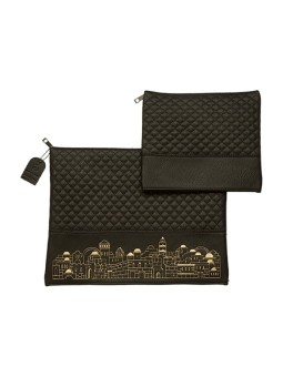 Black Faux Leather Tallit and Tefillin Bag ... | Talit & Tefillin Bags