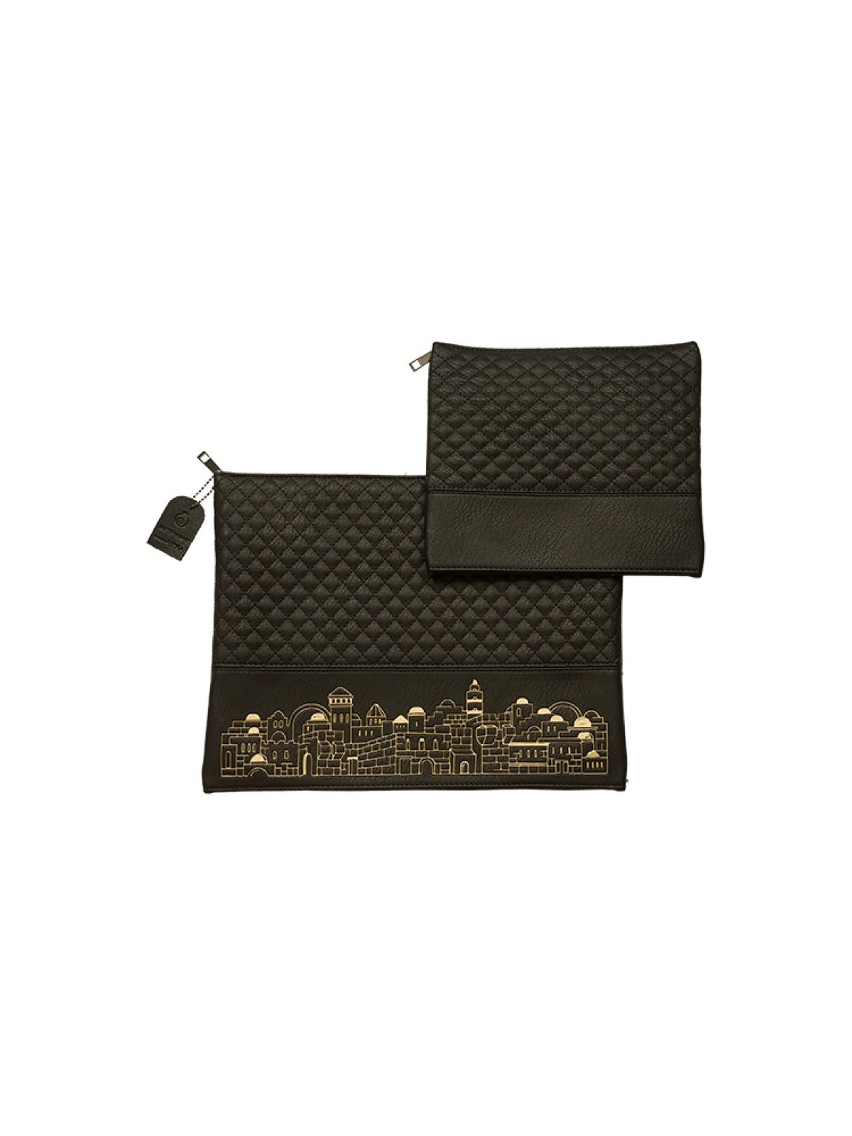 Sac talit et téfilines en simili cuir noir... | Sacs Talit et Téfilines
