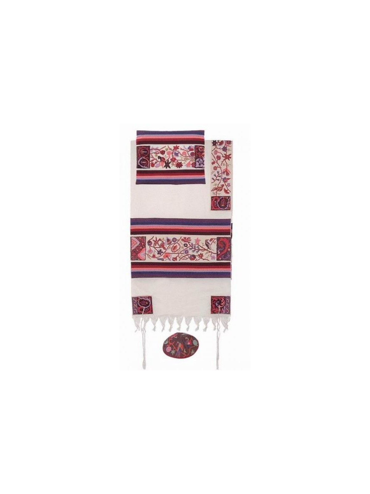 Coton tissé brodé à la main Yair Emanuel... | Cadeau juif d'Israël
