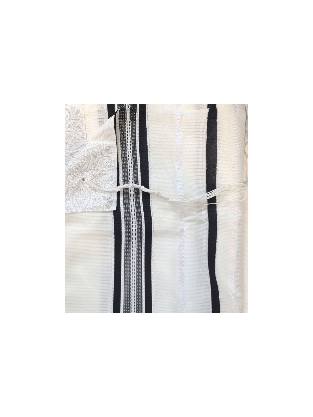Acrylic Non Slip Tallit Textured Checke... | Traditional Prayer Shawls