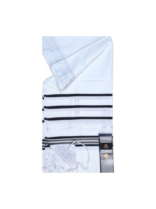 Acrylic Non Slip Tallit Textured Checke... | Traditional Prayer Shawls