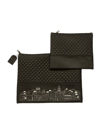 Black Faux Leather Tallit and Tefillin Bag ... | Talit & Tefillin Bags