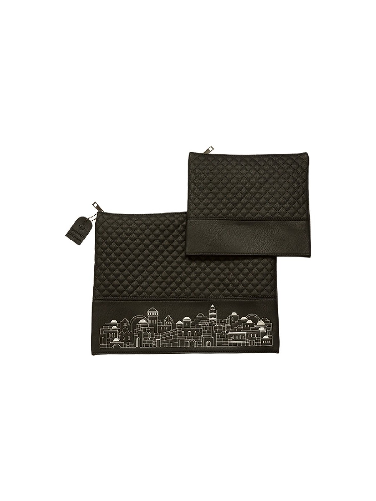 Sac talit et téfilines en simili cuir noir... | Sacs Talit et Téfilines