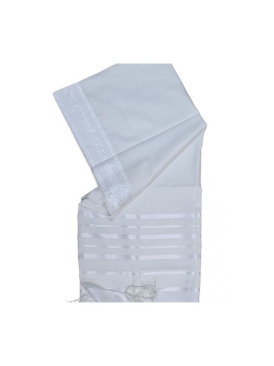 Talit texturé en acrylique antidérapant à carreaux... | Châles de prière traditionnels