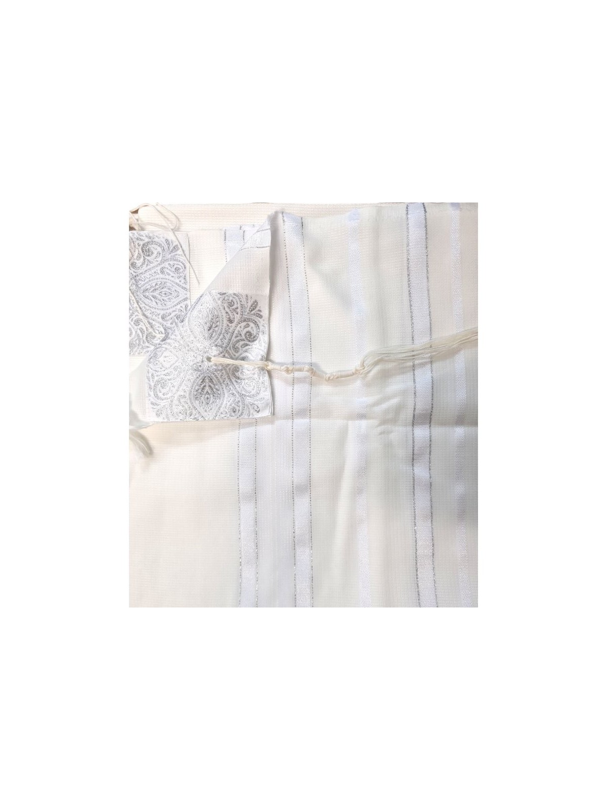 Talit texturé en acrylique antidérapant à carreaux... | Châles de prière traditionnels