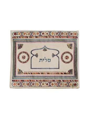 Talit Tefil en lin brodé Yair Emanuel... | Sacs Talit et Téfilines