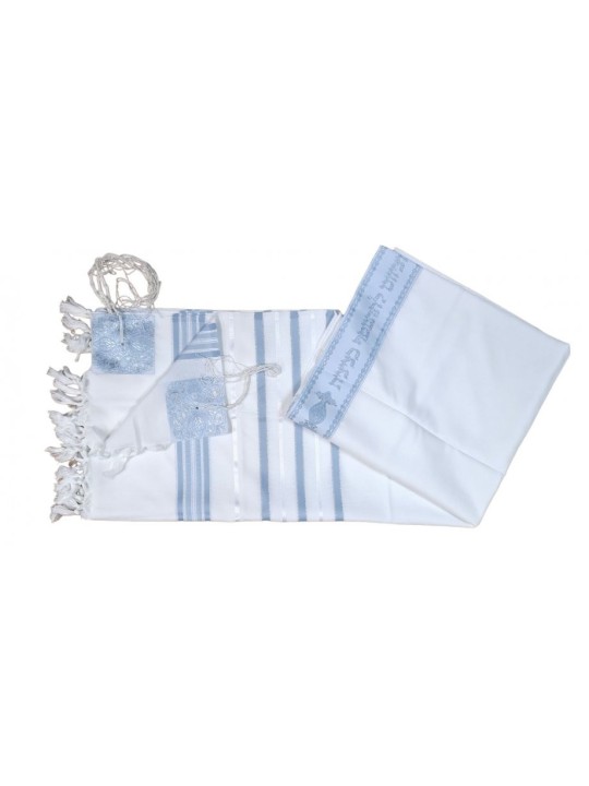 Acrylic Non Slip Tallit Textured Checke... | Traditional Prayer Shawls