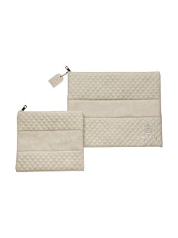Sac Talit Tefillin en faux cuir gris avec ... | Sacs Talit et Téfilines