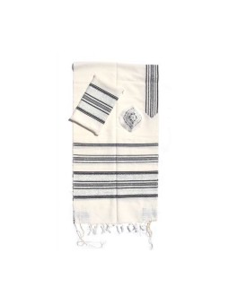 Gabrieli Handwoven White Wool Tallit S... | Gabrieli Hand Woven Tallit