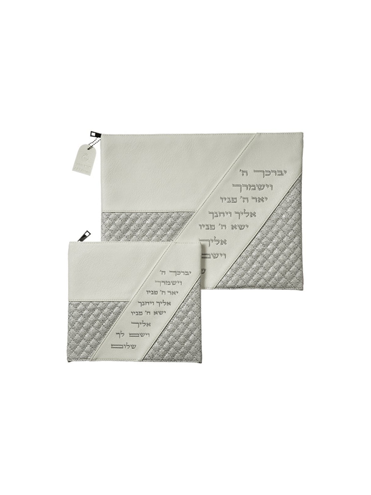 תיק זמש מזומש טלית ותפילין עם קו... | תיקי טלית ותפילין