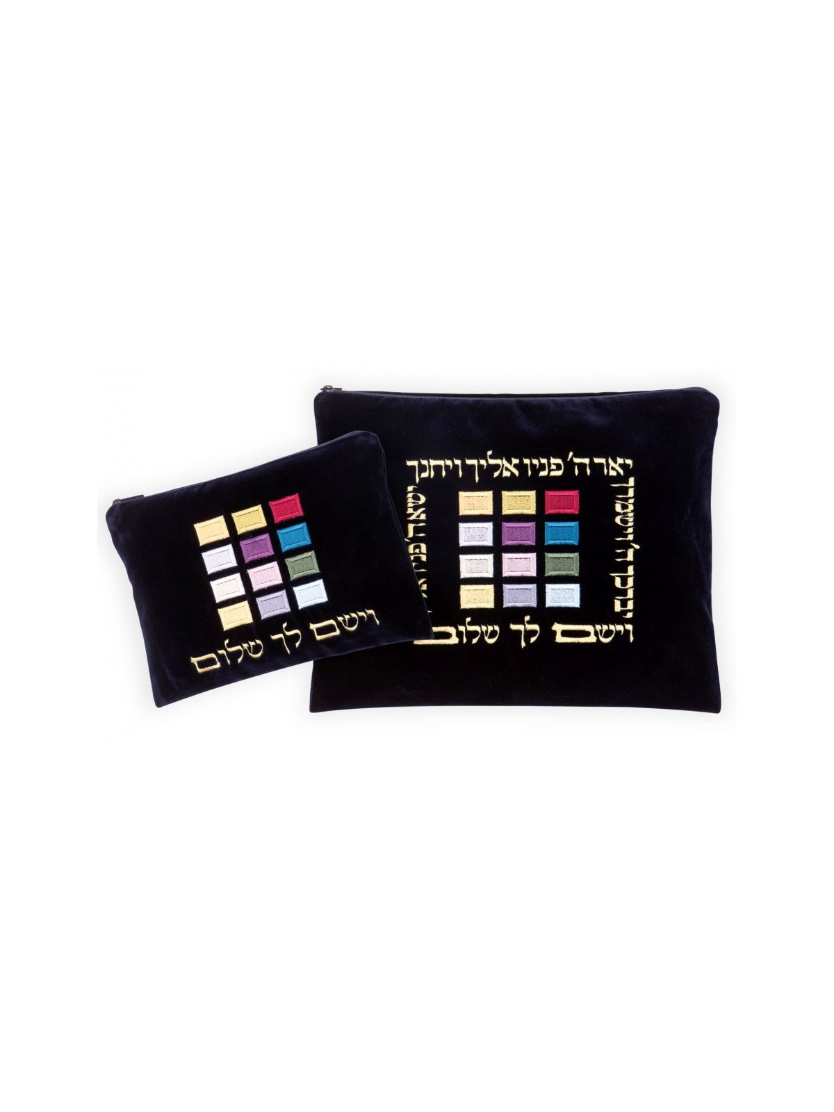 רונית גור רקומה קטיפה טלית וטף... | תיקי טלית ותפילין