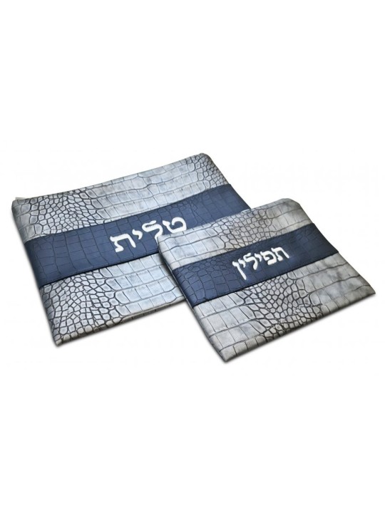 Faux Leather Tallit and Tefillin Bags Gray ... | Talit & Tefillin Bags