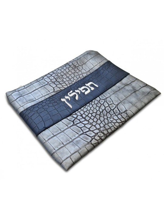 Faux Leather Tallit and Tefillin Bags Gray ... | Talit & Tefillin Bags