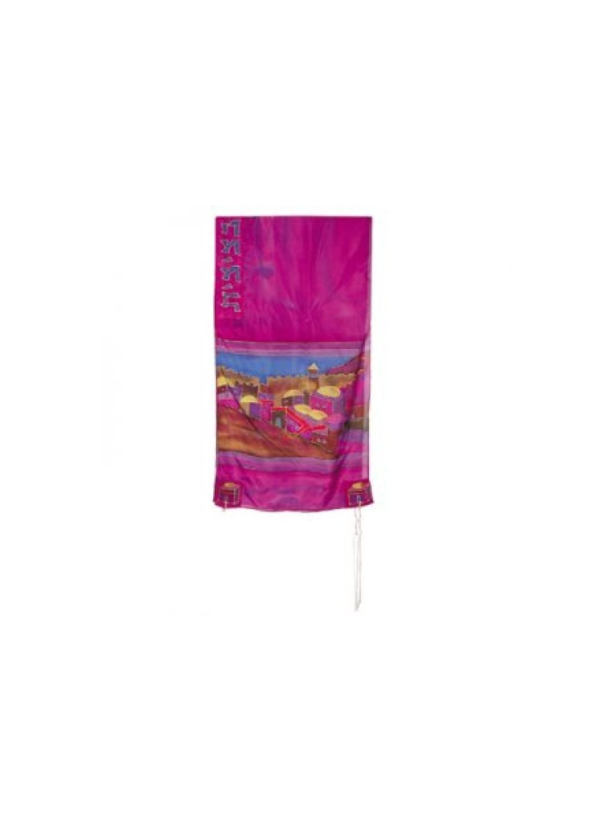 Yair Emanuel Hand Painted Pure Silk Talli... | Jewish Gift from Israel