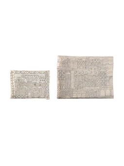 Yair Emanuel Silver Cotton Tallit Tefillin ... | Talit & Tefillin Bags
