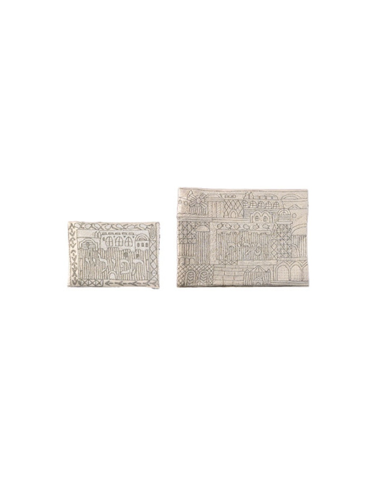 Yair Emanuel Silver Cotton Tallit Tefillin ... | Talit & Tefillin Bags