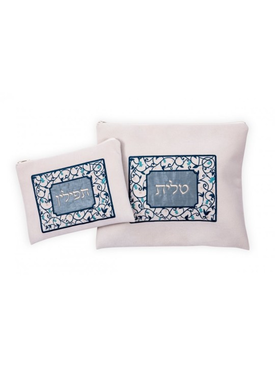 רונית גור אימפלה טלית תיק תפילין Off Wh... | תיקי טלית ותפילין