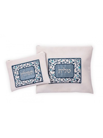 רונית גור אימפלה טלית תיק תפילין Off Wh... | תיקי טלית ותפילין