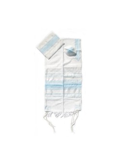 Gabrieli Talit en soie blanche tissé à la main... | Talit tissé à la main Gabrieli