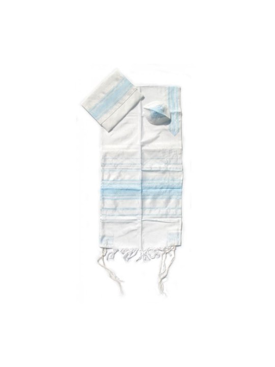 Gabrieli Talit en soie blanche tissé à la main... | Talit tissé à la main Gabrieli