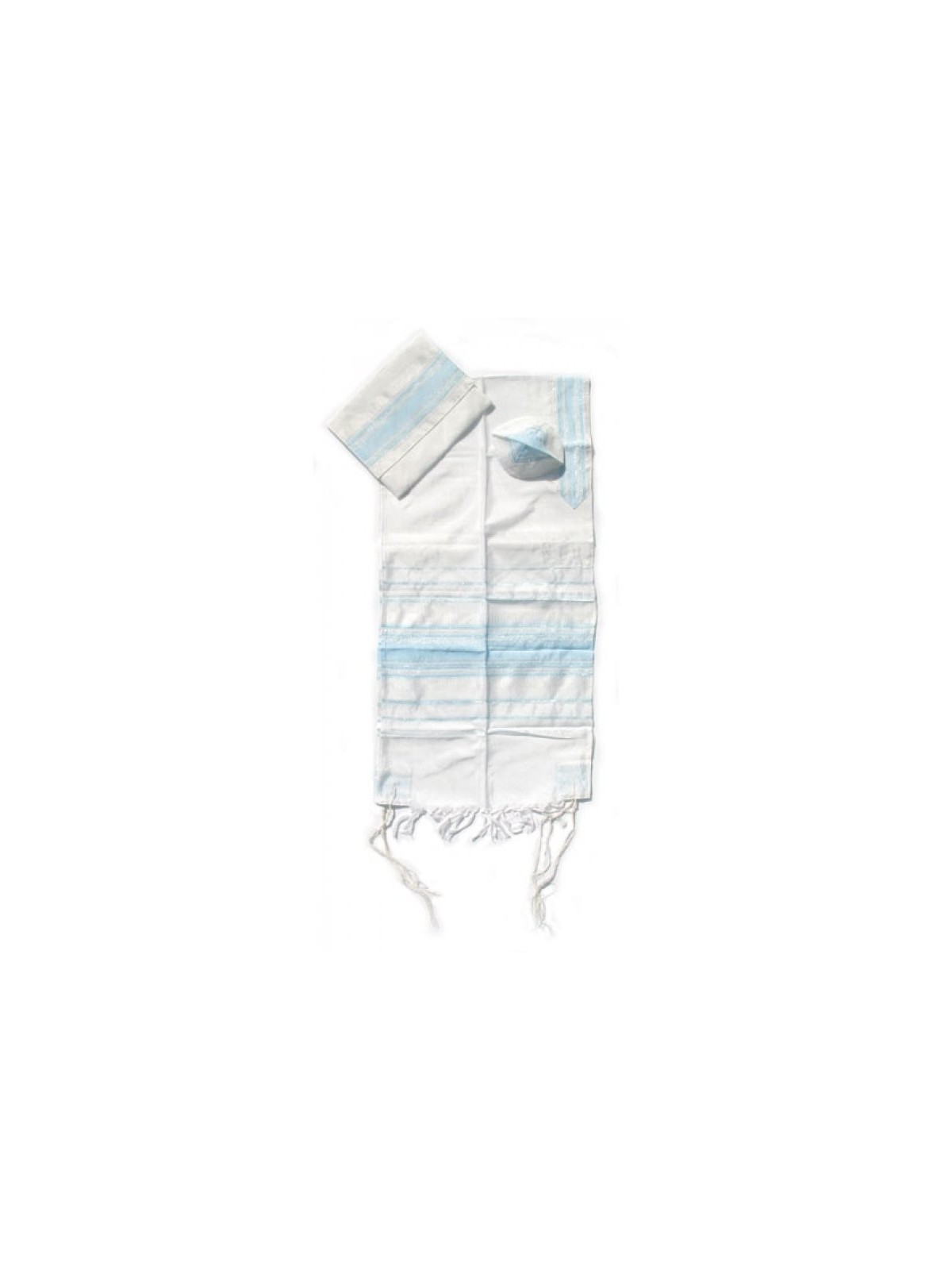 Gabrieli Talit en soie blanche tissé à la main... | Talit tissé à la main Gabrieli