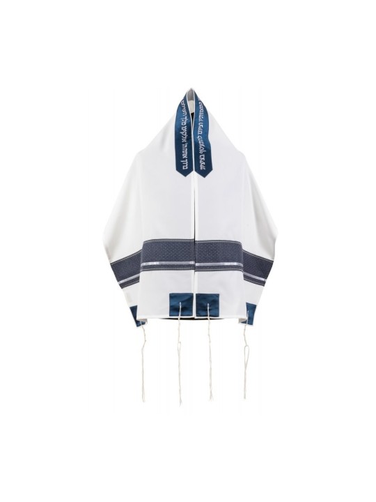 Tallit Set by Ronit Gur with Gray Stripe of David | Modern Tallits
