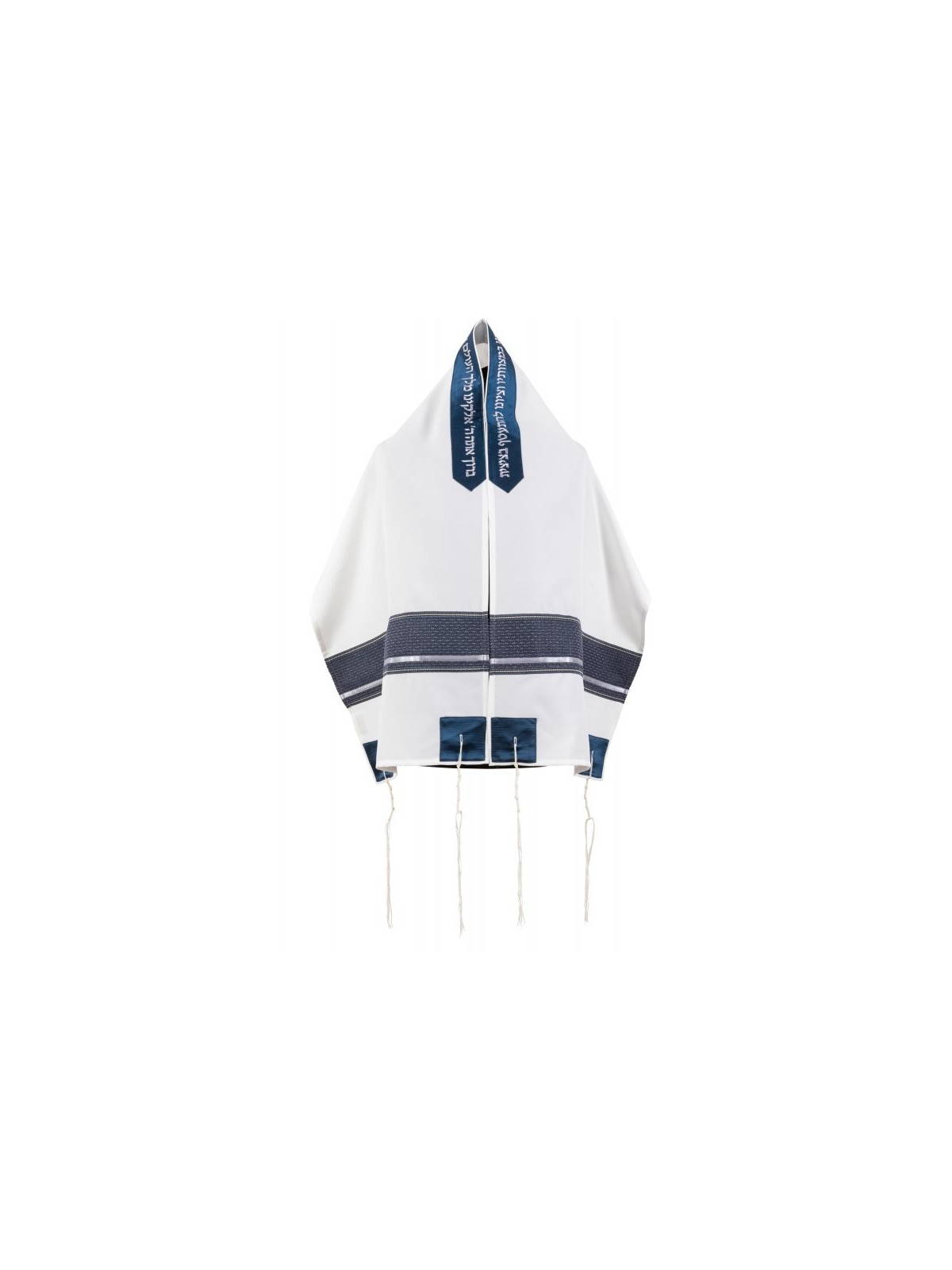 Tallit Set by Ronit Gur with Gray Stripe of David | Modern Tallits