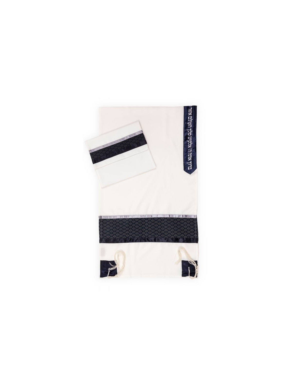 Ronit Gur Tallit Set with Silver Diamond Pattern o... | Modern Tallits