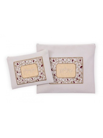 Ronit Gur Impala Tallit Bags Set Off White ... | Talit & Tefillin Bags
