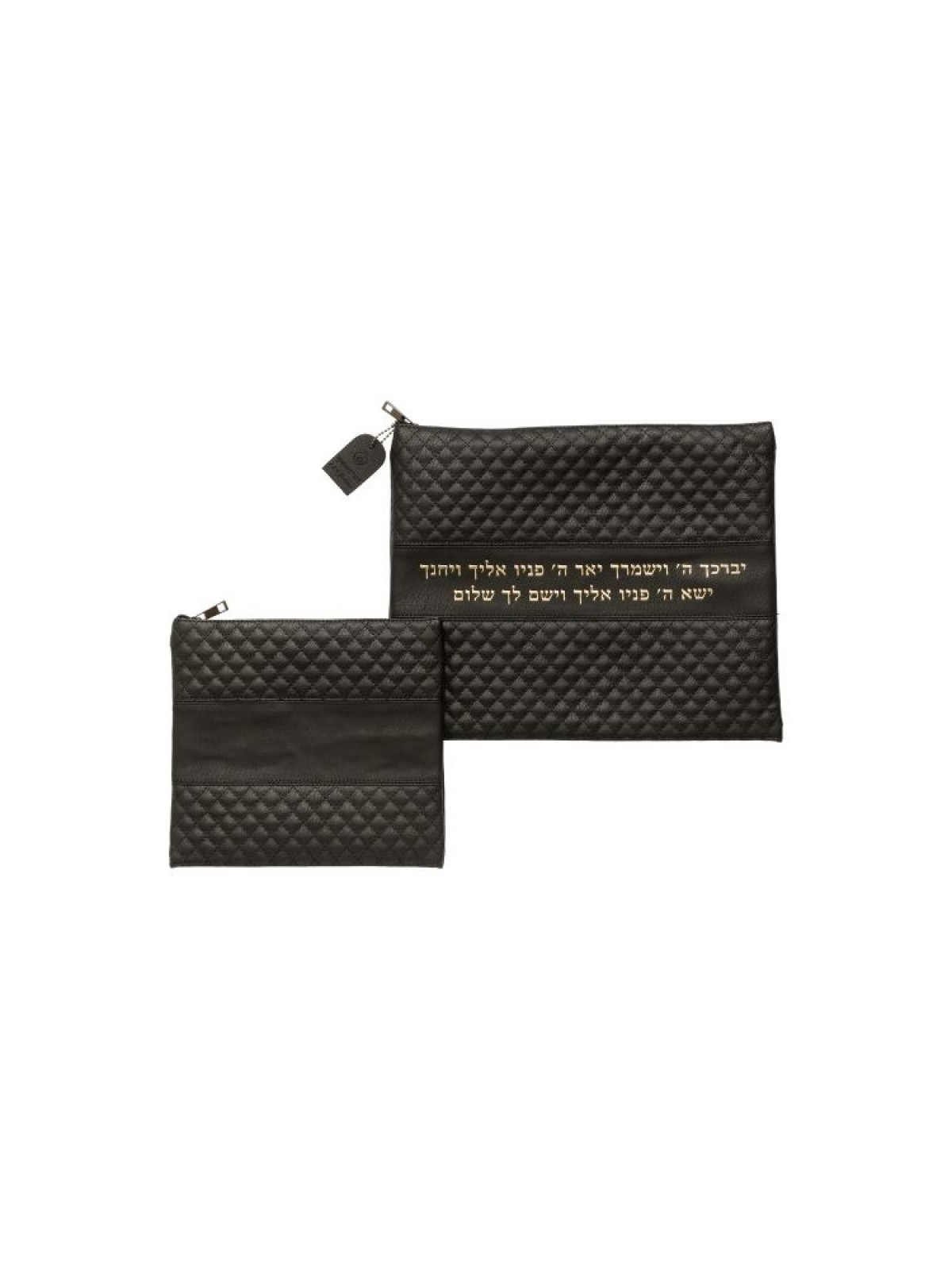 Ensemble de sacs Talit et Tefillin en similicuir Bl... | Sacs Talit et Téfilines