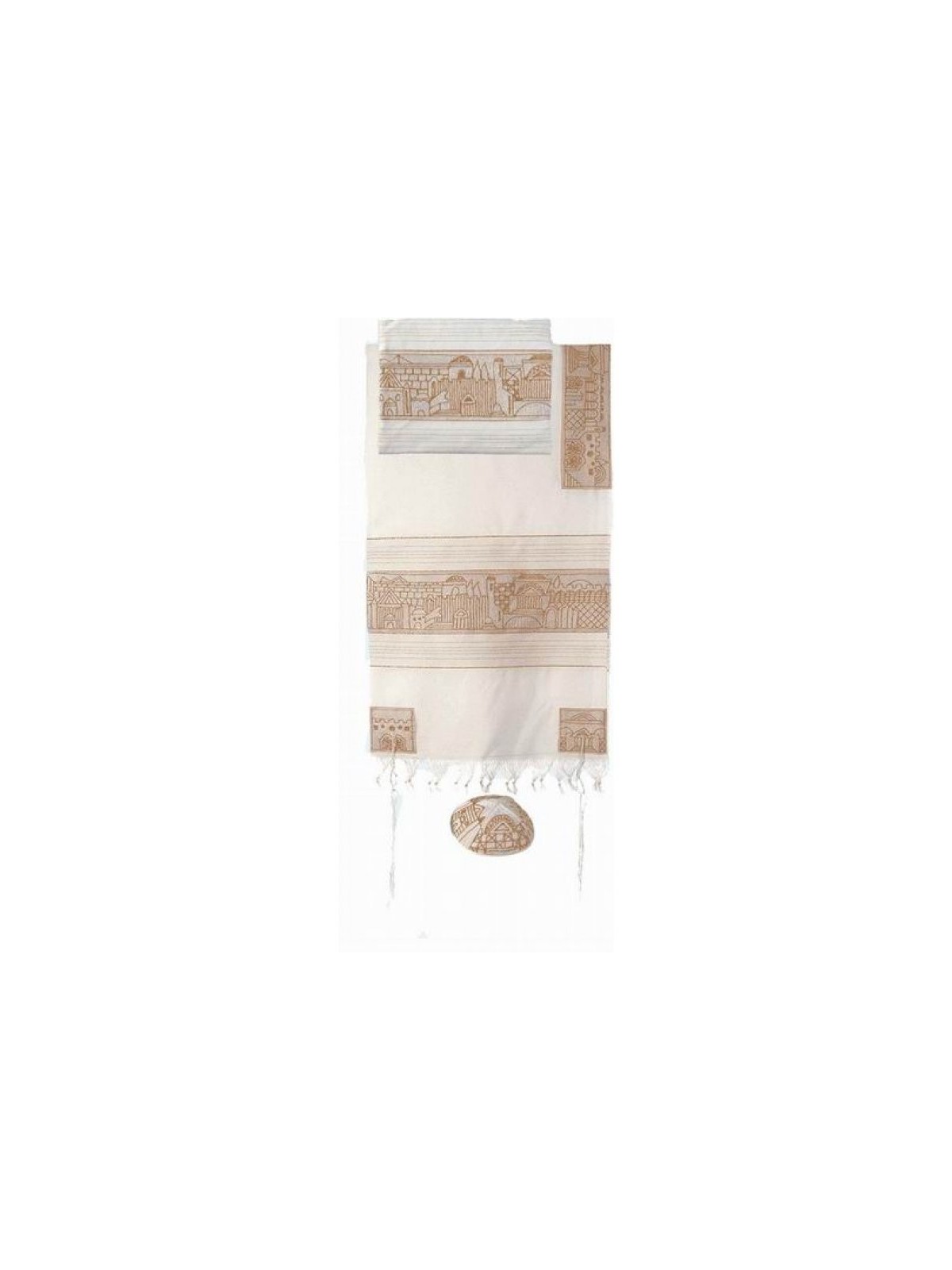 Ensemble de talit en coton tissé Yair Emanuel... | Cadeau juif d'Israël