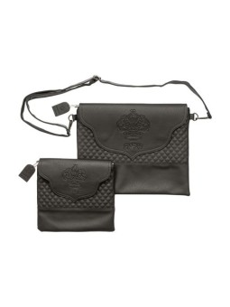 Faux Leather Tallit and Tefillin Bag with... | Jewish Gift from Israel