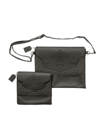 Faux Leather Tallit and Tefillin Bag with... | Jewish Gift from Israel