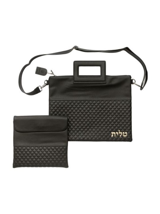 סט תיקי טלית ותפילין דמוי עור ... | מתנה יהודית מישראל