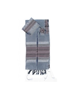Gabrieli Handwoven Gray Silk Tallit Se... | Gabrieli Hand Woven Tallit