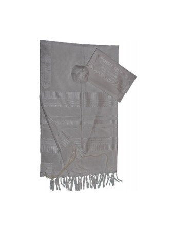 Gabrieli Talit en soie blanche tissé à la main... | Talit tissé à la main Gabrieli