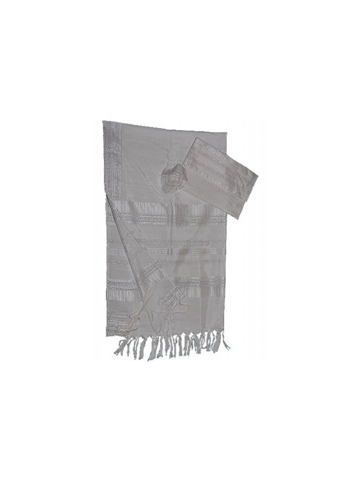 Gabrieli Talit en soie blanche tissé à la main... | Talit tissé à la main Gabrieli