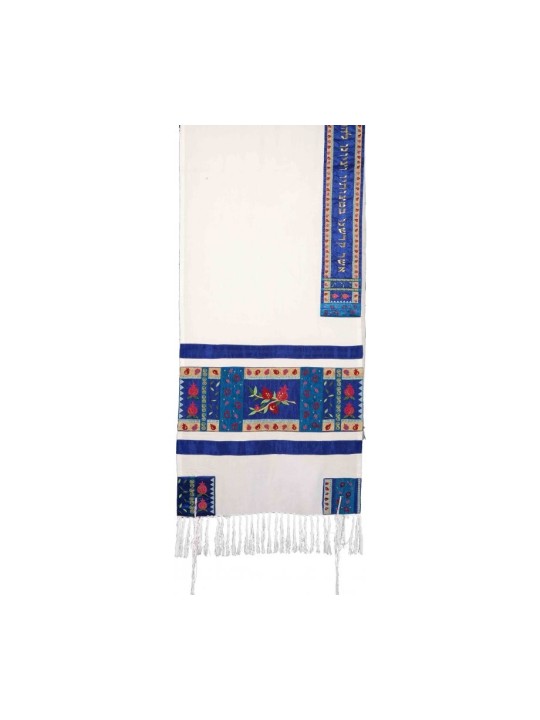 Ensemble de talit en soie brodée Yair Emanuel... | Cadeau juif d'Israël