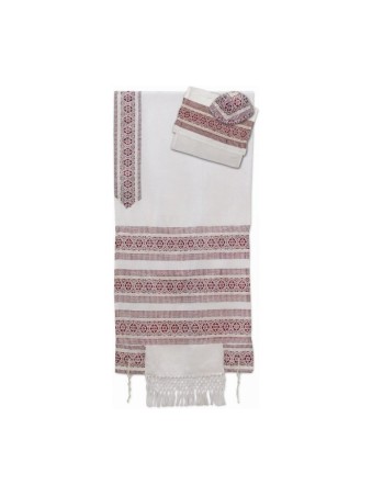 Rikmat Elimelech Handloom Woven White Mar... | Rikmat Elimelech Tallit