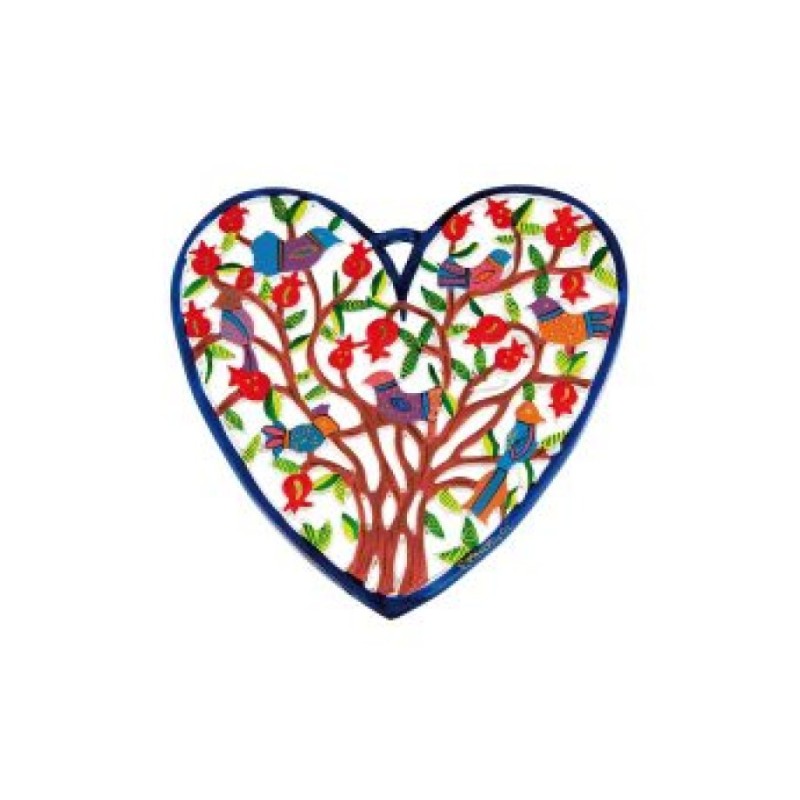 Yair Emanuel Hand Painted Heart Wall Han... | Wall Hangings by Emanuel
