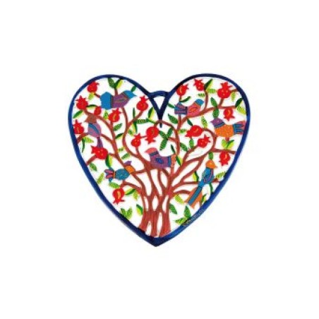 Yair Emanuel Hand Painted Heart Wall Han... | Wall Hangings by Emanuel