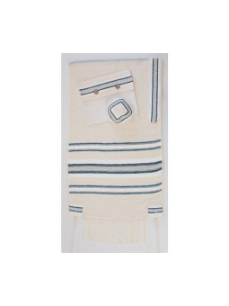Création de tissage Talit tissé à la main Hokhma... | Talit de création de tissage
