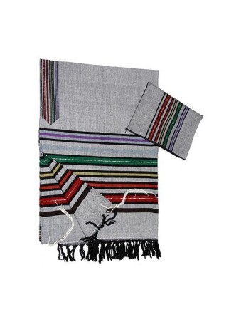 Gabrieli Handwoven Gray Silk Tallit Se... | Gabrieli Hand Woven Tallit