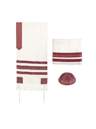 Yair Emanuel 3 Piece Tallit Set Embroider... | Jewish Gift from Israel