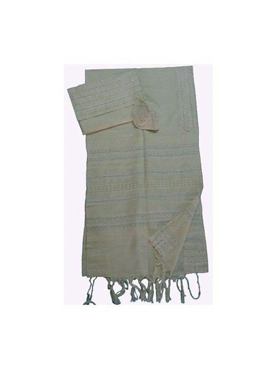 Gabrieli Handwoven Off white Cotton Ta... | Gabrieli Hand Woven Tallit