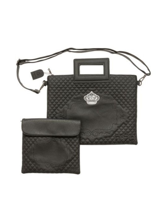 Leathery Tallit Tefillin Bag with Frame H... | Jewish Gift from Israel